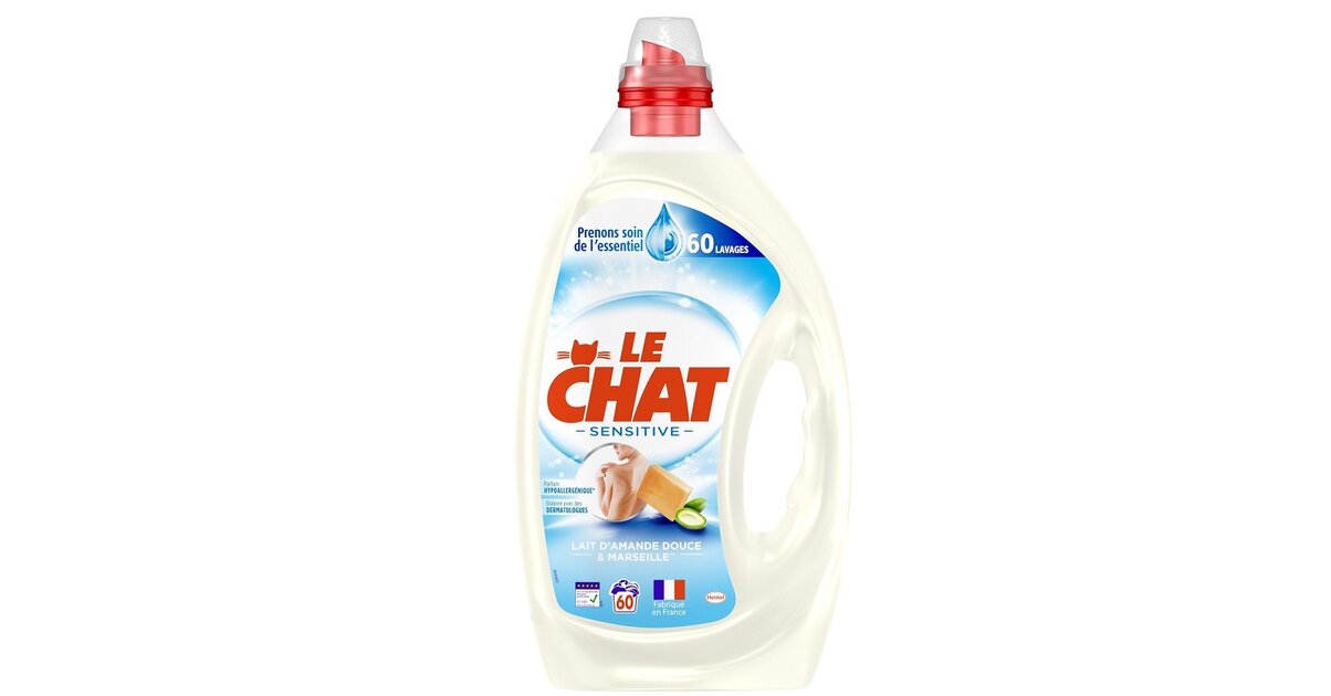 LE CHAT - LESSIVE LIQUIDE SENSITIVE MARSEILLE ET LAIT D'AMANDE DOUCE